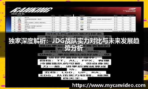 独家深度解析：JDG战队实力对比与未来发展趋势分析